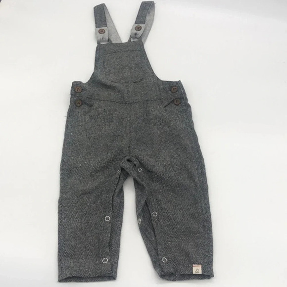 Me & Henry 100% Cotton Button Overalls Boys Size 6-12Months - Picture 1 of 5